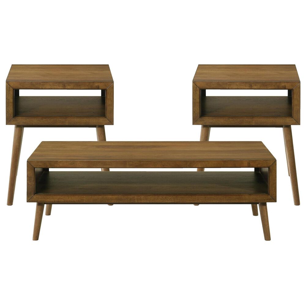 Mayberry Hill Malibu 3-Piece Occasional Table Set in Walnut, , large