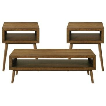 Mayberry Hill Malibu 3-Piece Occasional Table Set in Walnut, , large