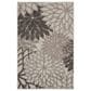 Nourison Aloha 2"8" x 4" Silver and Grey Indoor/Outdoor Area Rug, , large