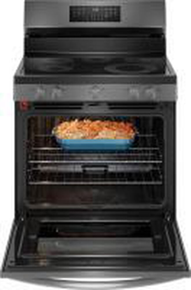 Frigidaire Gallery 30&quot; Rear Control Electric Range with Total Convection in Black Stainless Steel, , large
