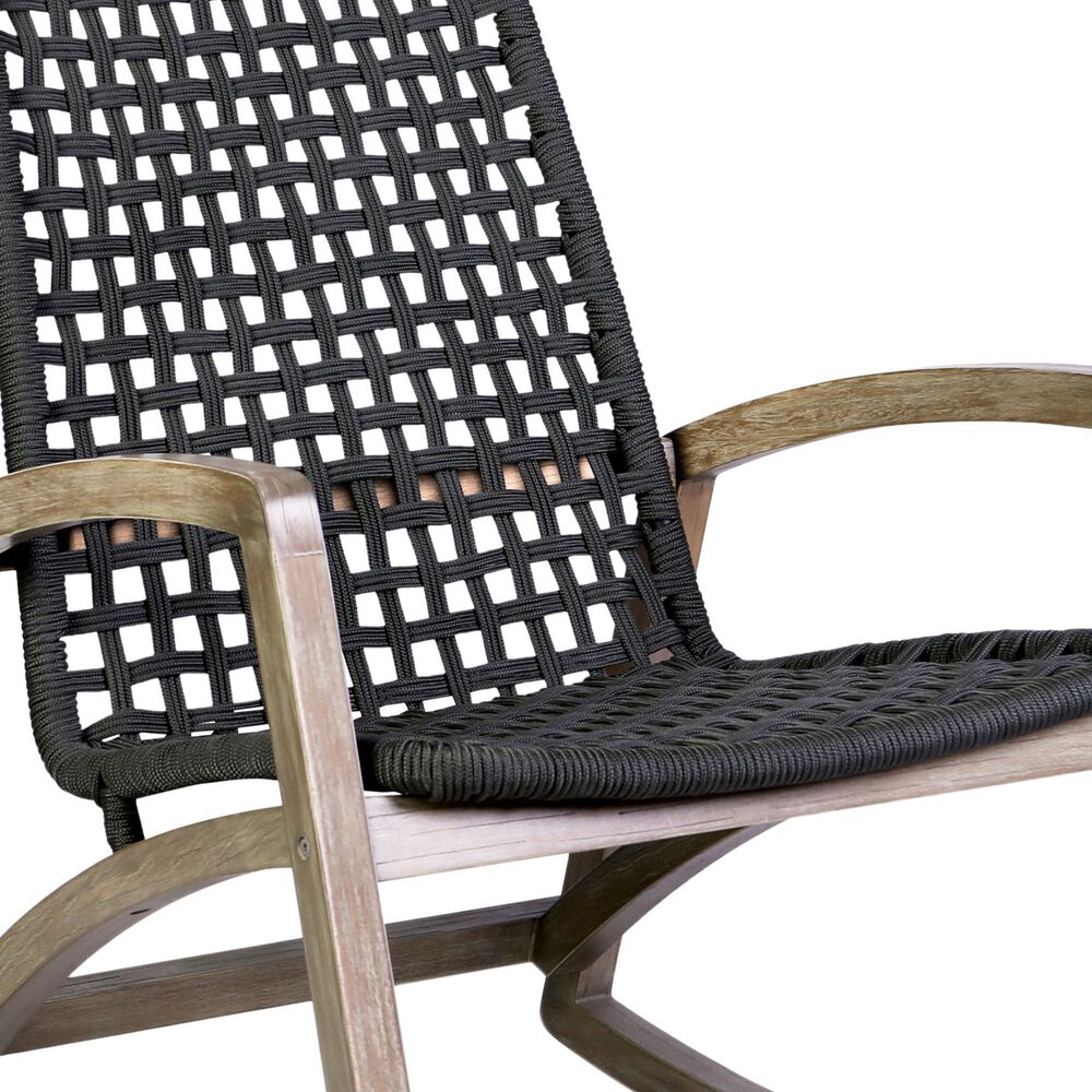 Blue River Sequoia Patio Rocking Chair in Charcoal and Light Eucalyptus, , large