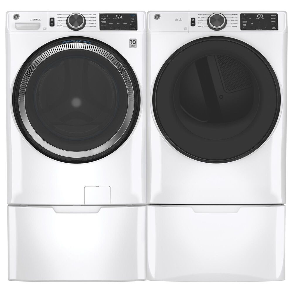 GE Appliances 4.8 Cu. Ft. Capacity Smart Front Load ENERGY STAR Washer with UltraFresh Vent System with OdorBlock in White, , large