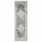 Surya Solar 3" x 9"10" Sky Blue, Charcoal, Light Gray, White and Saffron Runner, , large