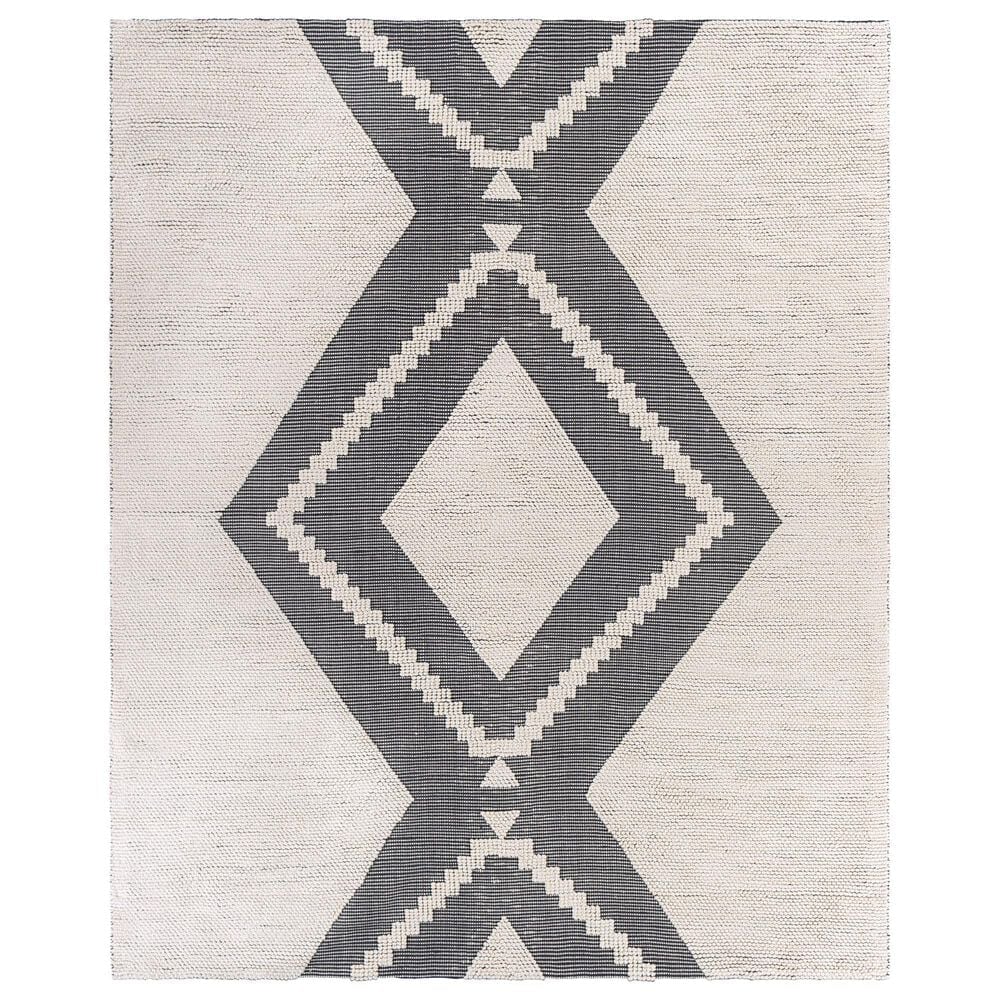 Surya Azalea 8" x 10" Black and Ivory Indoor/Outdoor Area Rug, , large
