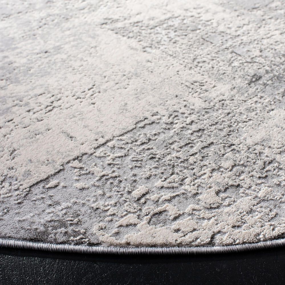 Safavieh Invista INV454G 6&#39;7&quot; Round Grey and Ivory Area Rug, , large