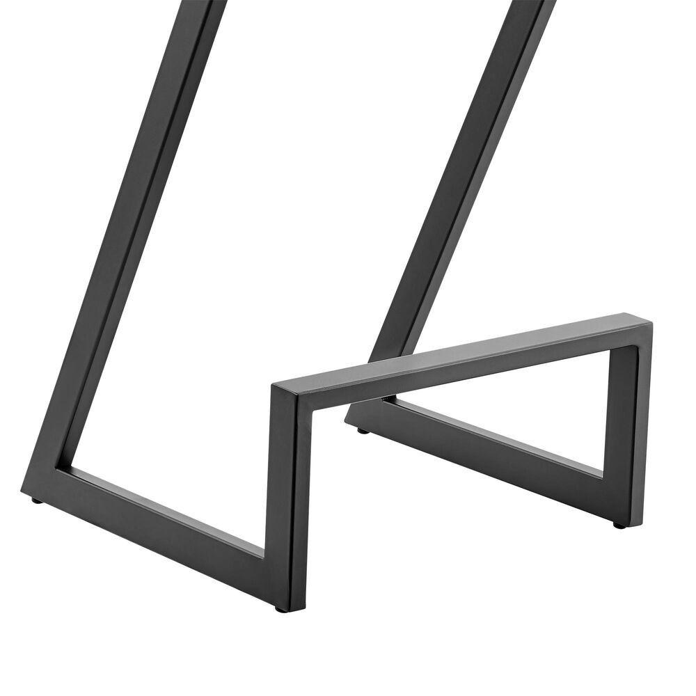 Blue River Atlantis 26&quot; Backless Counter Stool with Matte Black Iron and Vintage Gray Faux Leather, , large