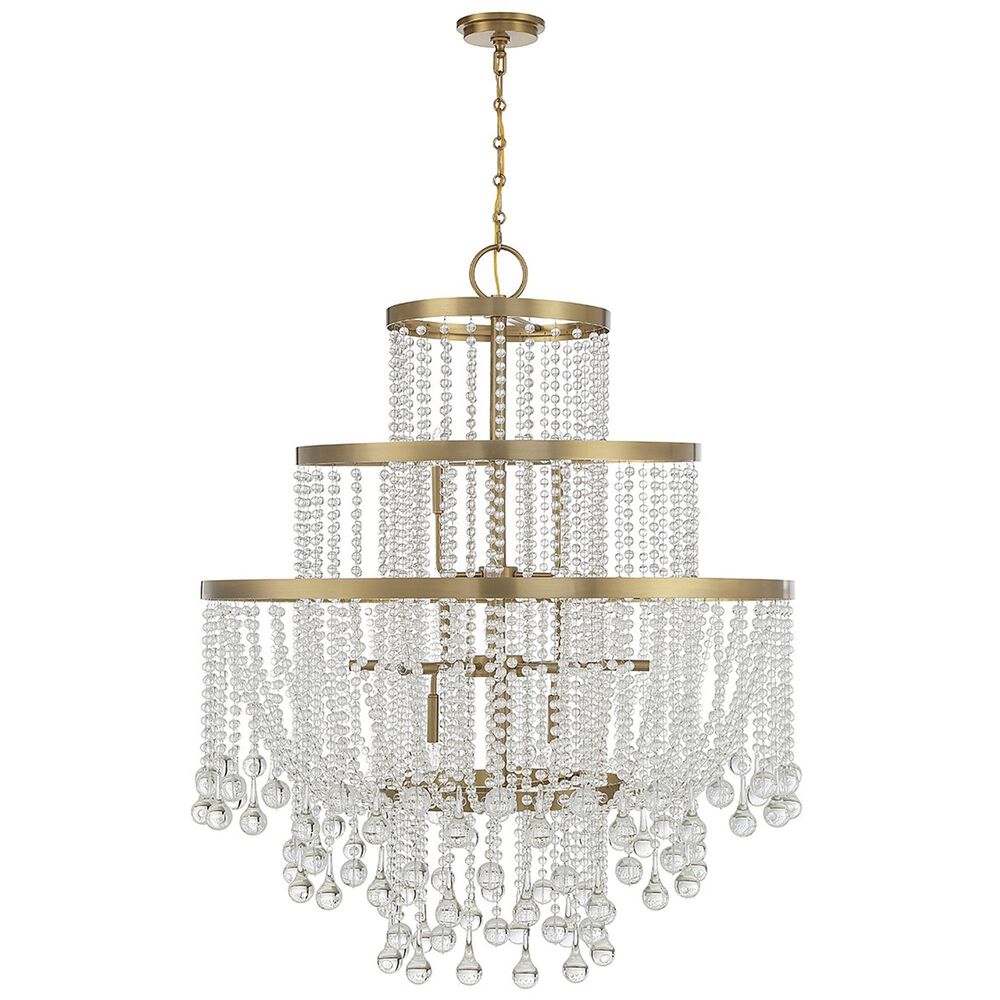 Savoy House Luna 15 Light Chandelier in Warm Brass, , large