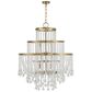 Savoy House Luna 15 Light Chandelier in Warm Brass, , large