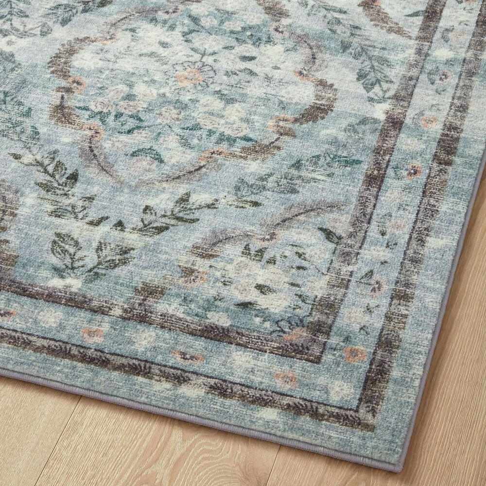 Rifle Paper Co Crafted by Cloth and Company Courtyard 8&#39;6&quot; x 11&#39;6&quot; Chateau Blue Area Rug, , large