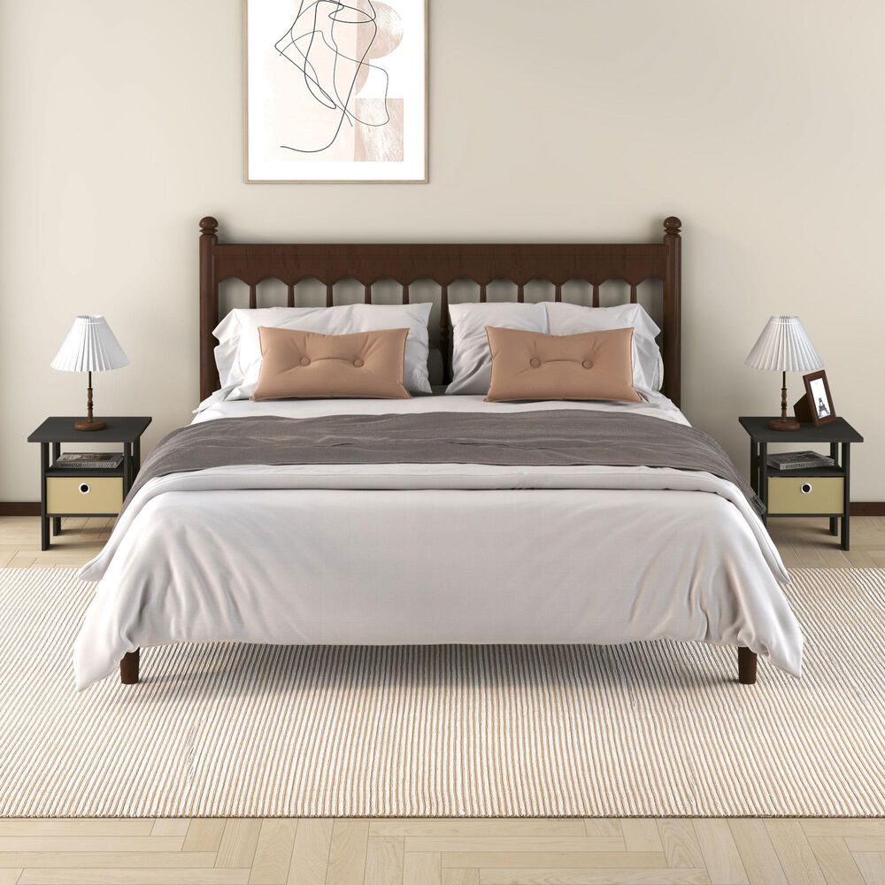 HOMLUX 1-Drawer End Table in Espresso, , large