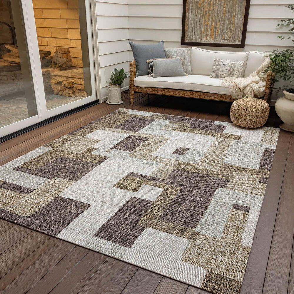 Dalyn Rug Company Portico PO3 Brown 3&#39; x 5&#39; Area Rug, , large