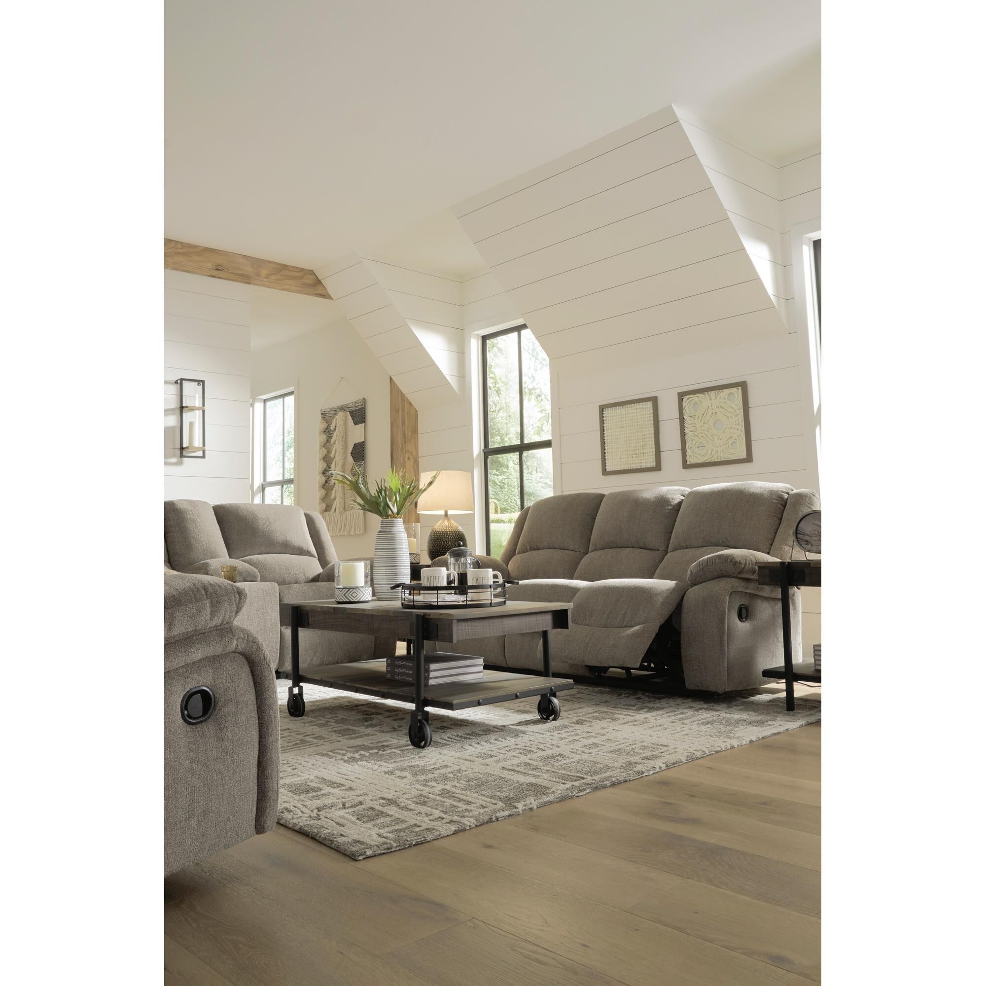 Signature Design by Ashley Draycoll Manual Reclining Sofa in