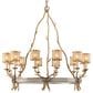 Troy Lighting Parc Royale 12-Light Chandelier in Vintage Gold Leaf and Stria Silver Leaf, , large