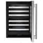 KitchenAid 24" Undercounter Wine Cellar with Metal Front Racks in Black and Stainless Steel, , large