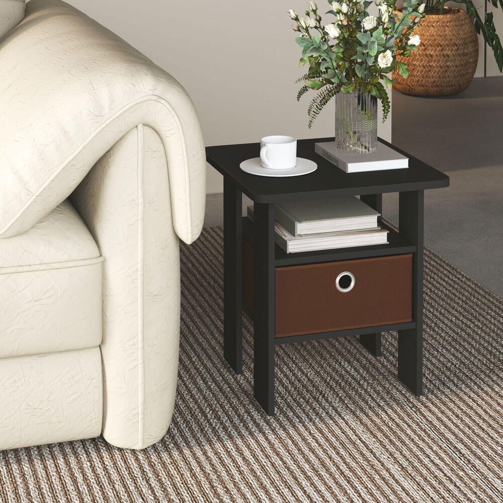 HOMLUX 1-Drawer End Table in Americano, , large