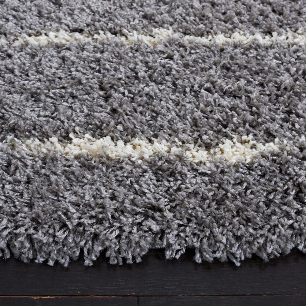 Safavieh Venus Shag VNS604J 2&#39;7&quot; Round Grey and Ivory Area Rug, , large