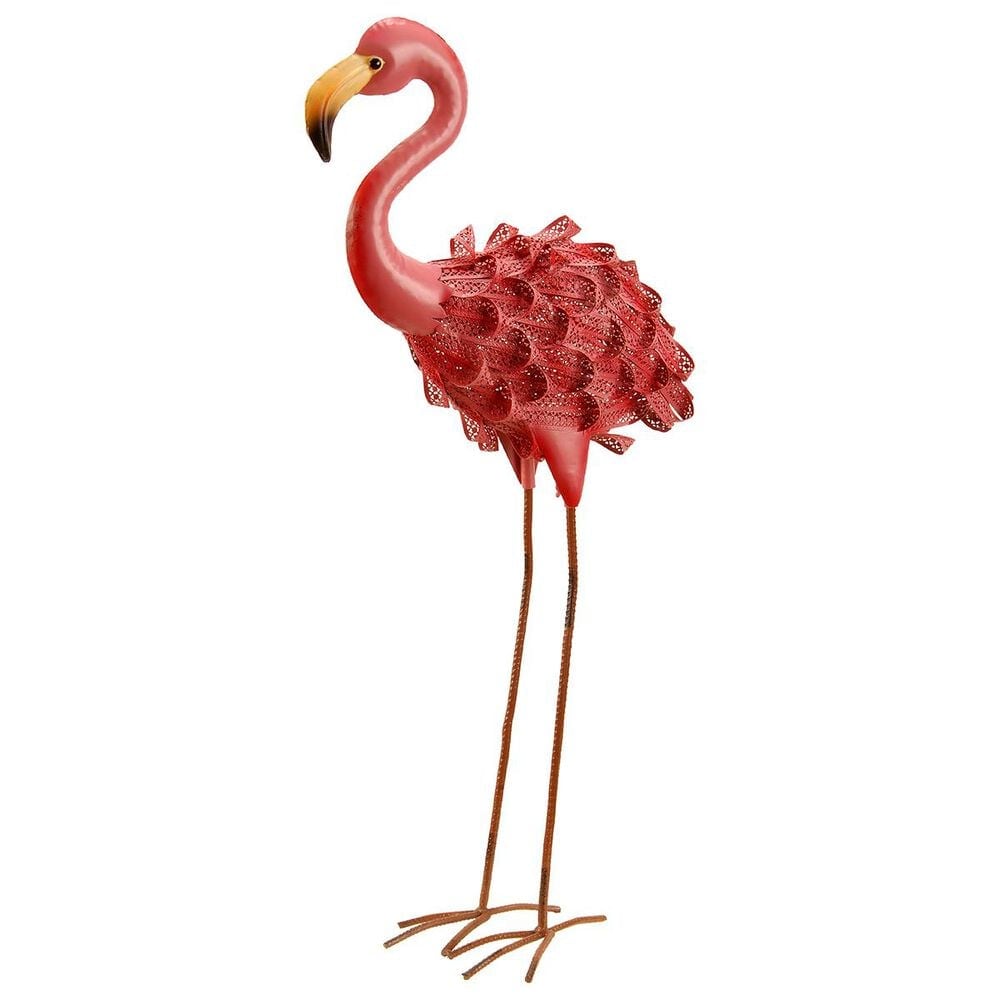National Tree 31.8" Spring Decor Front Facing Pink Flamingo, , large