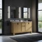 Kohler Solive 60" Double Bathroom Vanity in Light Oak with 2 cm White Quartz Top and Rectangular Sinks, , large