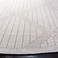 Safavieh Bermuda 6"7" Round Cream and Grey Indoor/Outdoor Area Performance Rug, , large