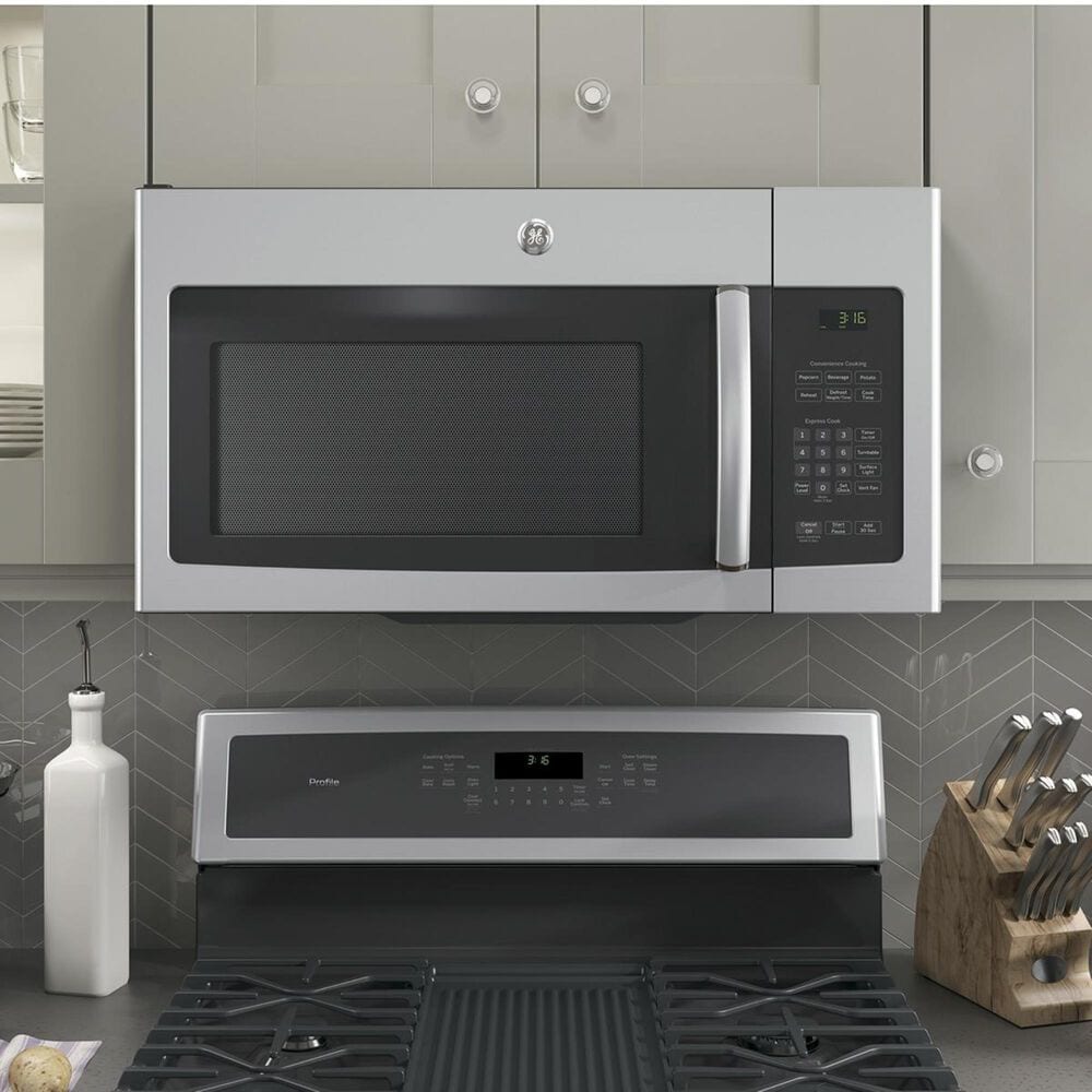GE Appliances 1.6 Cu. Ft. Over-the-Range Microwave Oven in Stainless Steel, , large