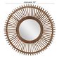 Maple and Jade 30" Round Wall Mirror in Matte Brown, , large