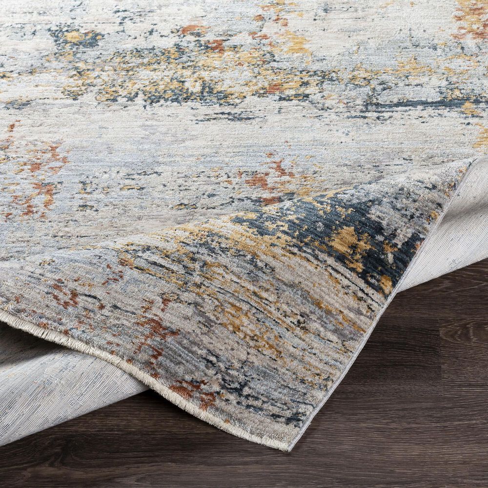 Surya Laila  5&#39; x 7&#39;6&quot; Light Gray, Navy, Teal, Clay and Camel Area Rug, , large