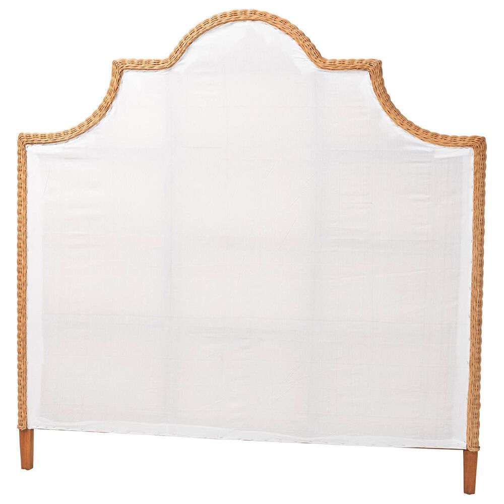 Baxton Studio Melanie Queen Standalone Headboard in Light Honey, , large