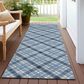 Dalyn Rug Company Soft Essentials Plaid Denim 2"3" x 7"6" Indoor/Outdoor Runner, , large