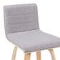 Armen Living Vienna Swivel Counter Height Stool with Gray Upholstery in Patterned Oak, , large
