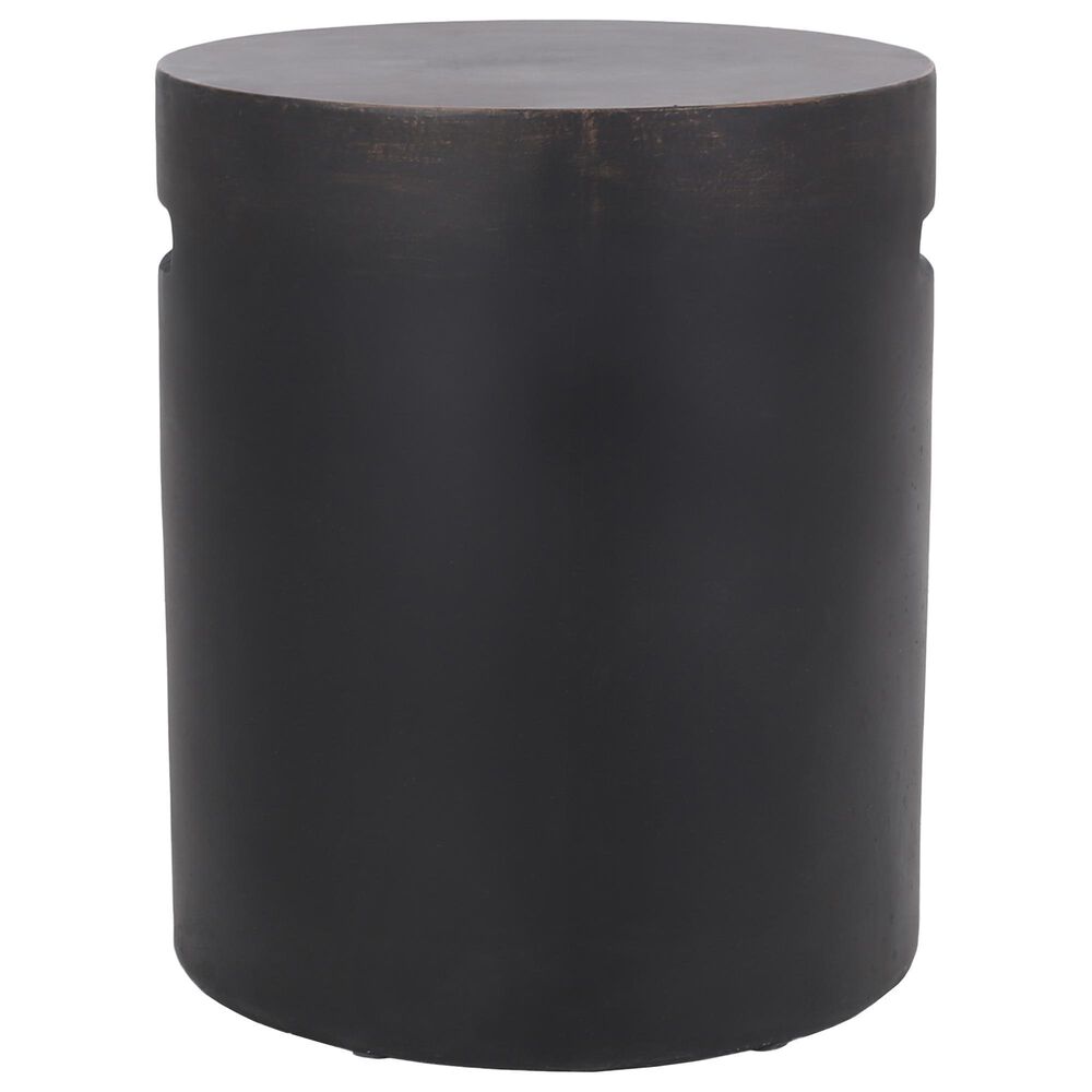Hearth and Haven Outdoor Cylindrical Side Table with Integrated Handle Cutout in Copper, , large