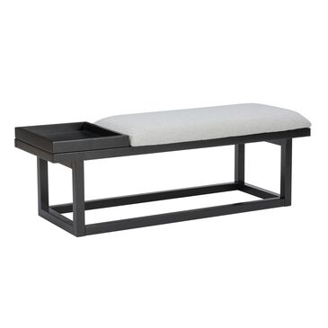 Linden Boulevard Max Bench with Tray in Black and Gray, , large