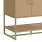37B Mauri 36" Single Bathroom Vanity with Metal Base in Warm Oak with High-Profile 4" White Composite Stone Top, , large