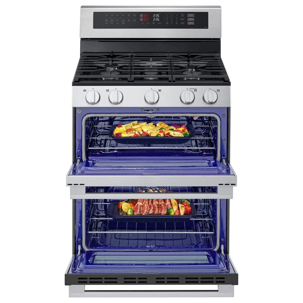 LG 6.9 Cu. Ft. Smart Gas Double Oven Freestanding Range in Stainless Steel, , large