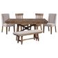 Steve Silver Riverdale 6-Piece Rectangle Dining Set in Driftwood, , large