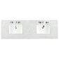 James Martin Vanities Bristol 72" Double Bathroom Vanity in Bright White with 3 cm Eternal Jasmine Pearl Quartz Top and Rectangular Sinks, , large