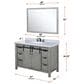 Lexora Home Marsyas 48" Single Bathroom Vanity in Ash Grey with White Quartz Top and Rectangular Sink, , large