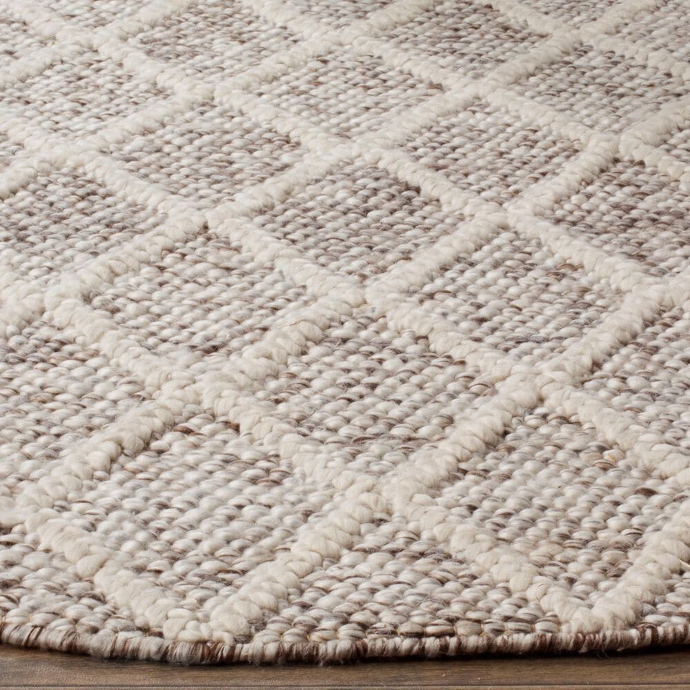 Safavieh Natura NAT711A 6&#39; Round Ivory and Stone Area Rug, , large