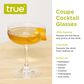 True Brands Coupe Cocktail Glasses in Clear (Set of 4), , large