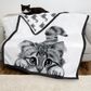 Pavilion Animal Antics Cat Royal Plush Blanket in White, , large