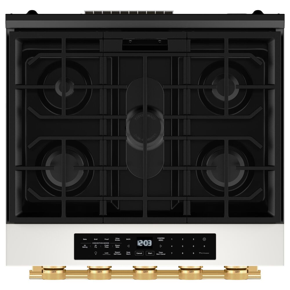 KitchenAid 5.0 Cu. Ft. Smart Slide-in Gas Range in Porcelain White, , large