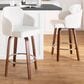 LumiSource Dahlia Swivel Counter Stool with Black Velvet Upholstery in Walnut and Chrome (Set of 2), , large
