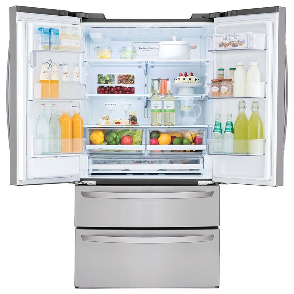 LG 28 Cu. Ft. Capacity 4-Door French Door Refrigerator in Stainless Steel, , large