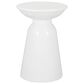 Hearth and Haven Large Patio End Table with Circular Design in White, , large