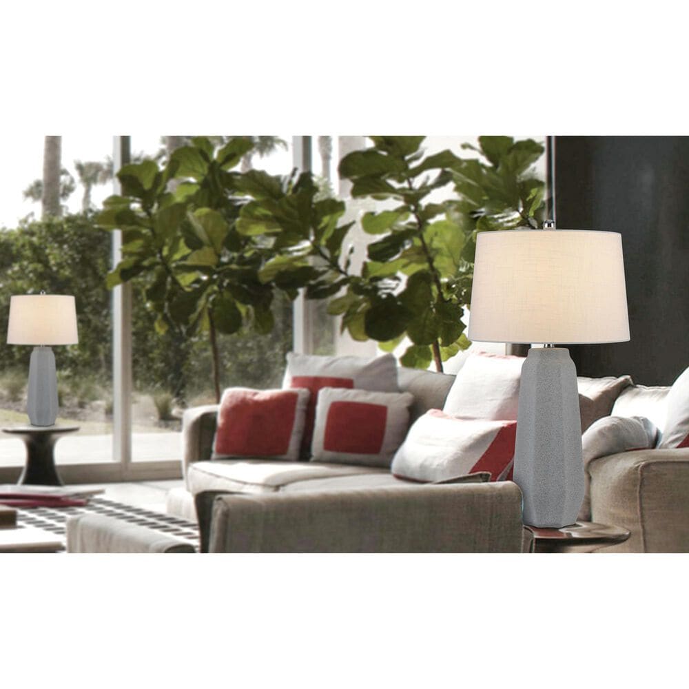 Cal Lighting Drayton Table Lamp in Stone Grey &#40;Set of 2&#41;, , large