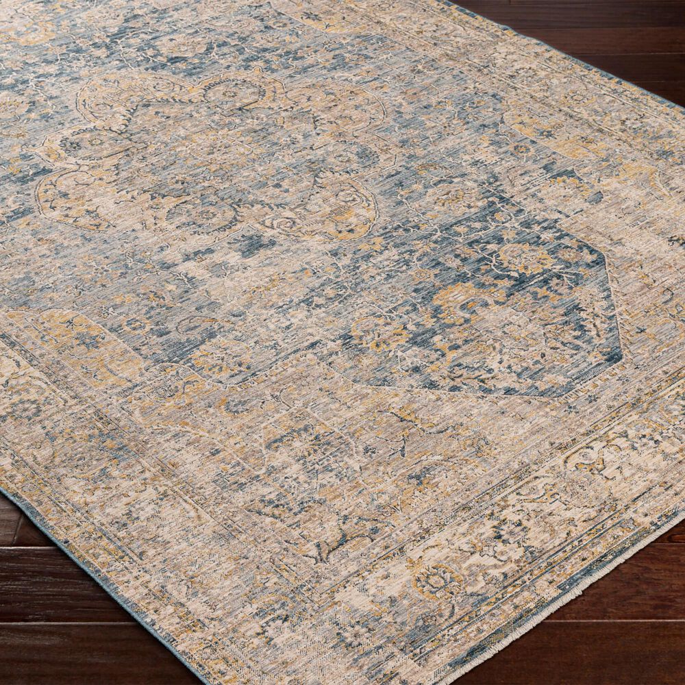 Surya Aspendos 9&#39; x 12&#39;2&quot; Deep Teal, Ivory, Light Gray, Olive, Tan and Teal Area Rug, , large