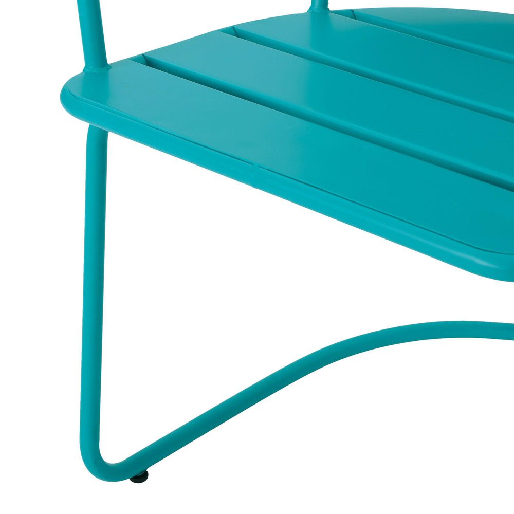 Hearth and Haven Santa Monica 3-Piece Outdoor Bistro Set in Teal, , large