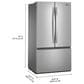 Whirlpool 30.52 Cu. Ft. French Door Refrigerator with Interior Water Dispenser in Fingerprint Resistant Stainless Steel, , large