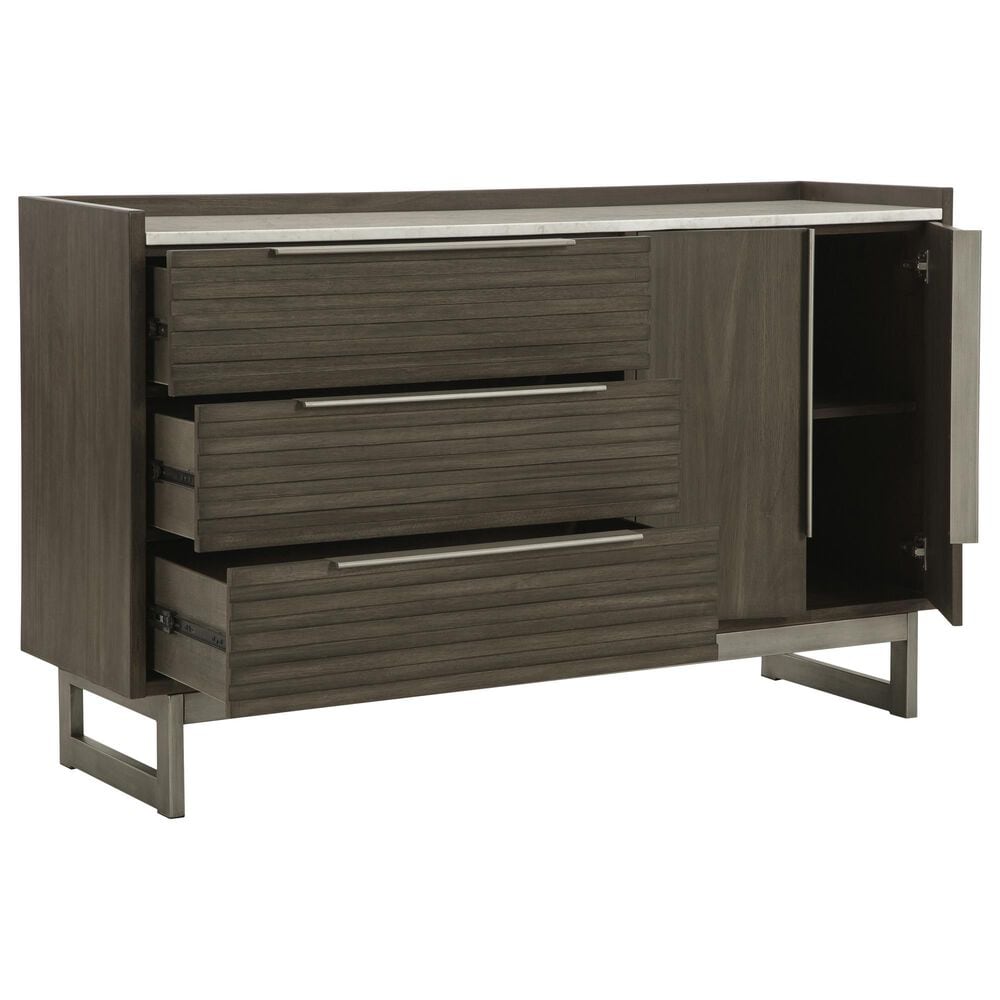 Ashley Arkenton 3-Drawer Dresser in Grayish Brown and White, , large