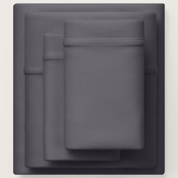 Purple SoftStretch 5-Piece Deep Pocket Split King Sheet Set in Stormy Grey, , large