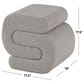 Maple and Jade 20" Boucle Accent Ottoman in Gray, , large